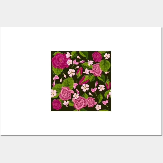 pattern of roses Wall Art by lisenok